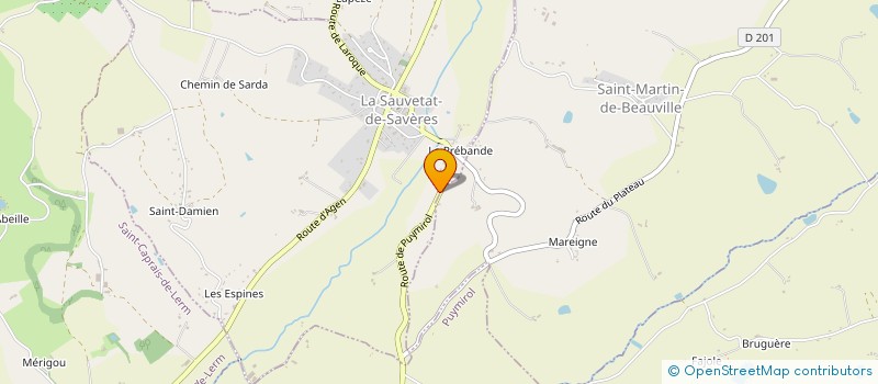 localisation de l'entreprise SCI PALIQUENCA  LA SAUVETAT-DE-SAVERES