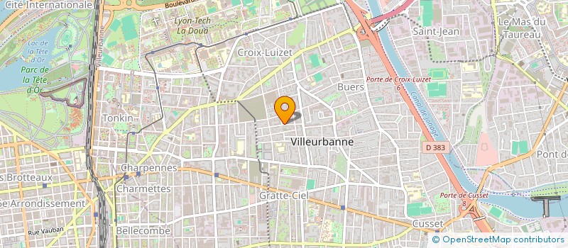 localisation de l'entreprise SCI PALM'AZUR à VILLEURBANNE