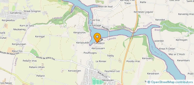 localisation de l'entreprise SCI PALUDEN  LANNILIS