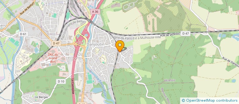 localisation de l'entreprise SCI PAMAMIOL à DANJOUTIN