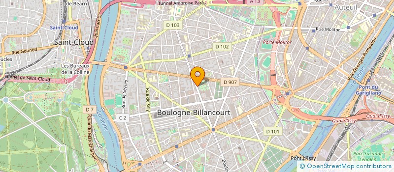 localisation de l'entreprise SCI PAMAROLI à BOULOGNE-BILLANCOURT
