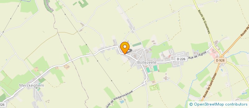 localisation de l'entreprise SCI PAMEFLO  BOLLEZEELE