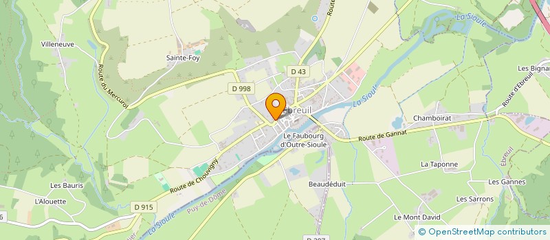 localisation de l'entreprise SCI PAMI  EBREUIL