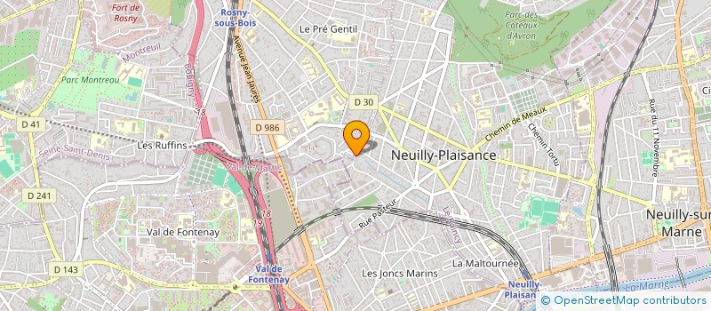 localisation de l'entreprise SCI PAMP4 à ROSNY-SOUS-BOIS
