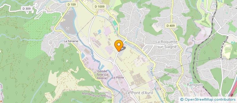 localisation de l'entreprise SCI PAMPAM à LA ROQUETTE-SUR-SIAGNE