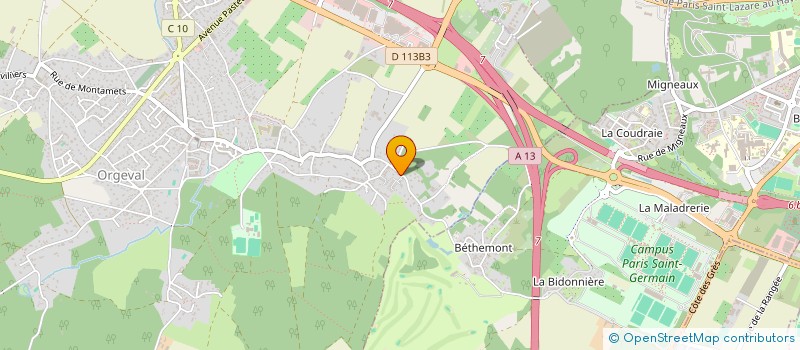 localisation de l'entreprise SCI PANACABEMA  ORGEVAL