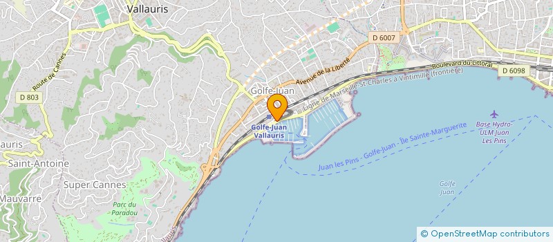 localisation de l'entreprise SCI PANDORA à VALLAURIS