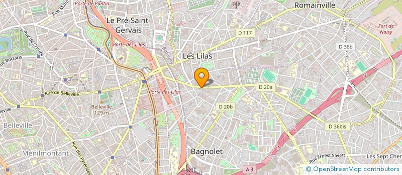 localisation de l'entreprise SCI PANICO ET CHRISTINA  LES LILAS
