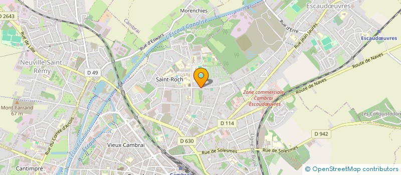 localisation de l'entreprise SCI PANIOT MERIEN  CAMBRAI