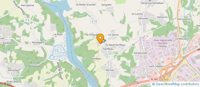 localisation de l'entreprise SCI PANOCEANE  CAUDAN