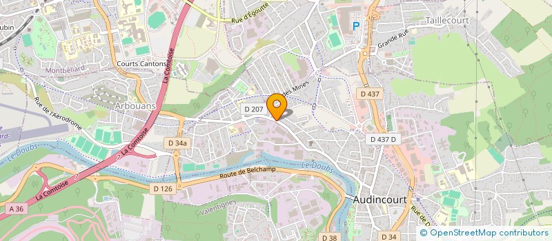 localisation de l'entreprise SCI PANONCEAU 3  AUDINCOURT