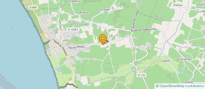 localisation de l'entreprise SCI PANORAMA  PLASSAC