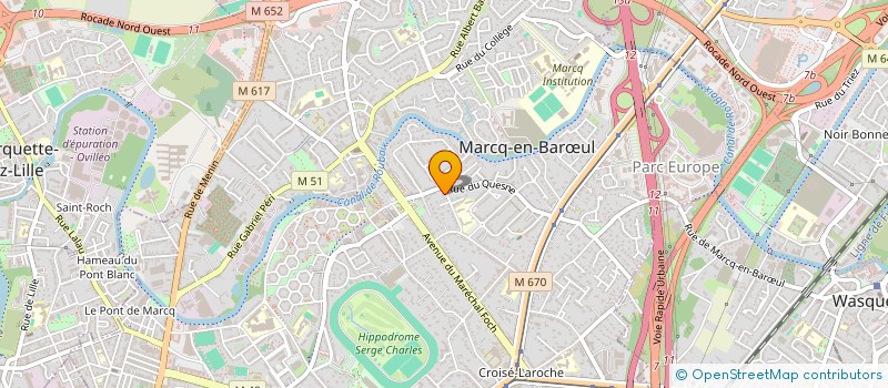 localisation de l'entreprise SCI PANTHEON AREA à MARCQ-EN-BARŒUL