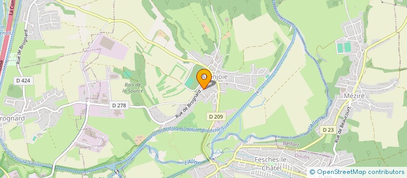 localisation de l'entreprise SCI PAOFAI  ALLENJOIE