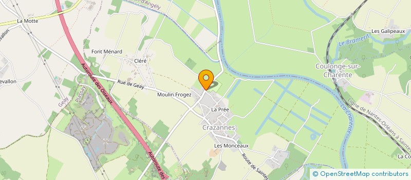 localisation de l'entreprise SCI PAON LE PETIT BONHEUR  CRAZANNES