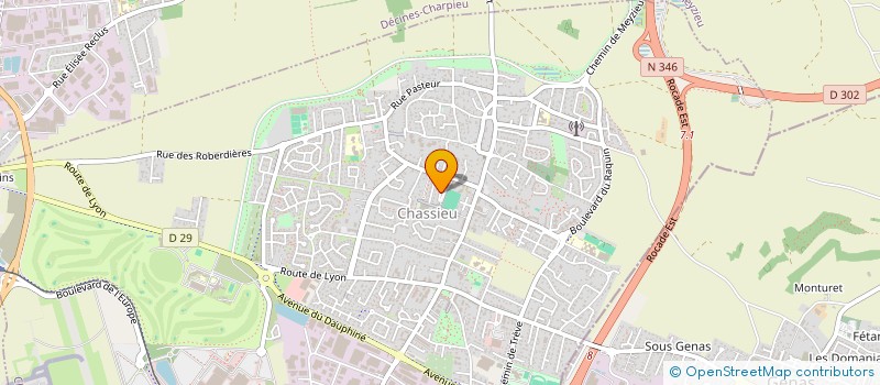 localisation de l'entreprise SCI PAPA POULE  CHASSIEU