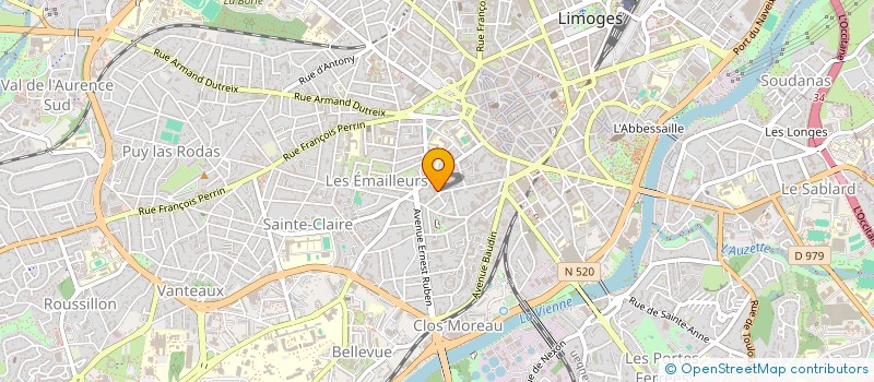 localisation de l'entreprise SCI PAPE  LIMOGES