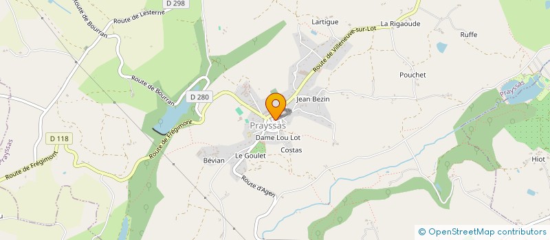 localisation de l'entreprise SCI PAPILLON à PRAYSSAS