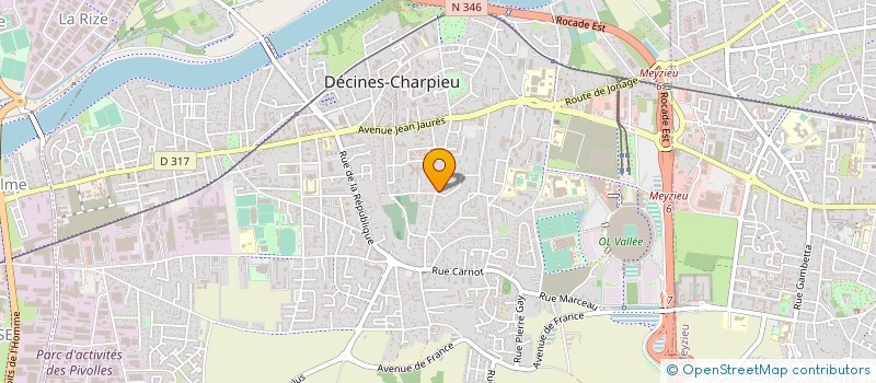 localisation de l'entreprise SCI PAPJ  DECINES-CHARPIEU