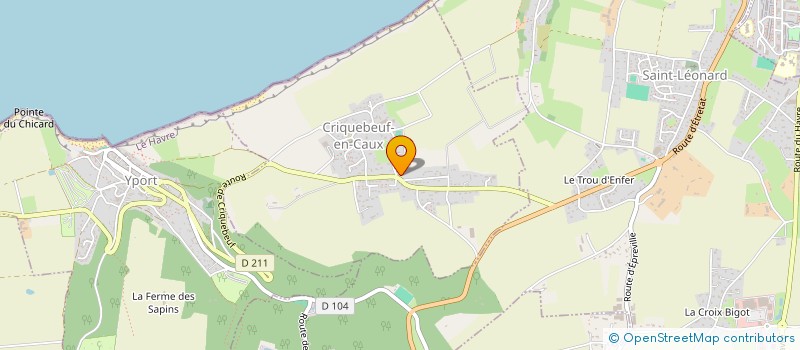 localisation de l'entreprise SCI PAPOMAGA  CRIQUEBEUF-EN-CAUX