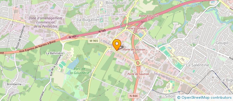 localisation de l'entreprise SCI PAPYLU à ORVAULT