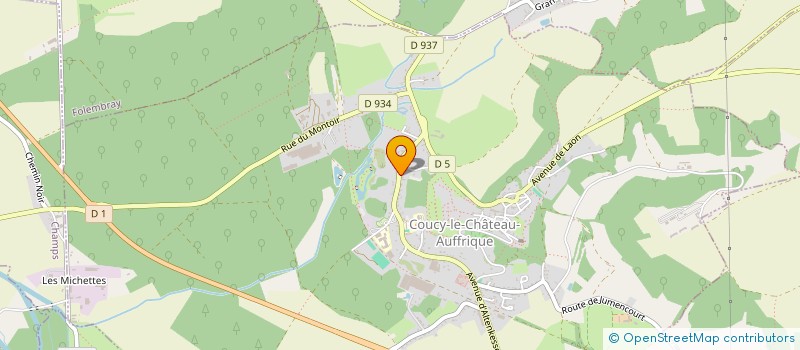 localisation de l'entreprise SCI PAQUERETTE  COUCY-LE-CHATEAU-AUFFRIQUE