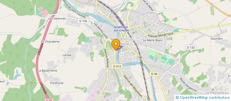 localisation de l'entreprise SCI PAQUITO à ARGENTON SUR CREUSE