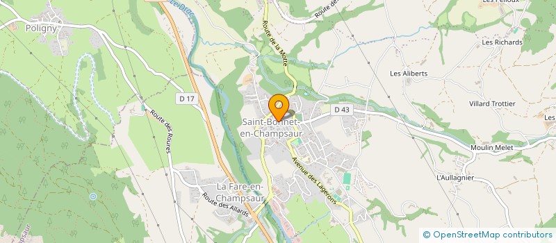 localisation de l'entreprise SCI PARA  SAINT-BONNET-EN-CHAMPSAUR