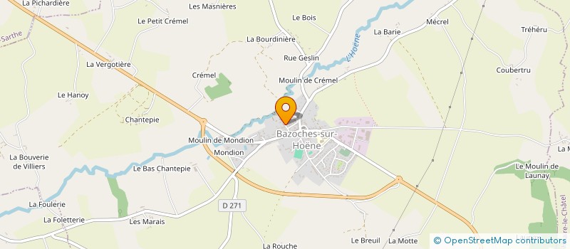 localisation de l'entreprise SCI PARADIS à BAZOCHES-SUR-HOENE