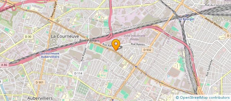 localisation de l'entreprise SCI PARADIS à LA COURNEUVE