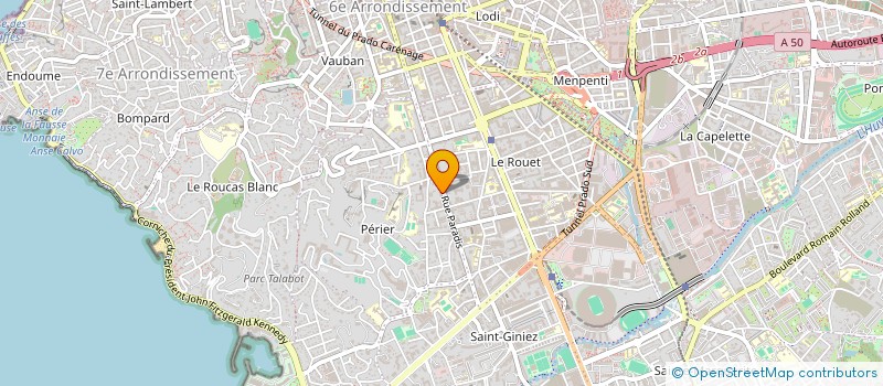 localisation de l'entreprise SCI PARADIS PROUST 408 à MARSEILLE