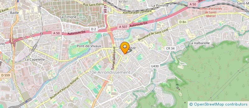localisation de l'entreprise SCI PARADIS ST ROCH à MARSEILLE 10