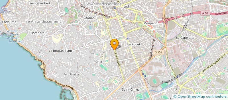localisation de l'entreprise SCI PARADIS WULFRAN PUGET à MARSEILLE