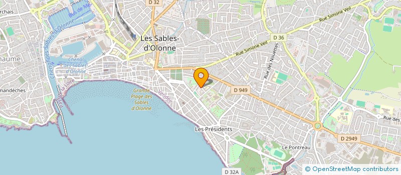 localisation de l'entreprise SCI PARAMEDICALE BLAISE PASCAL à LES SABLES D'OLONNE