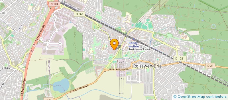 localisation de l'entreprise SCI PARAMEDICALE DE LA MARLIERE  ROISSY-EN-BRIE