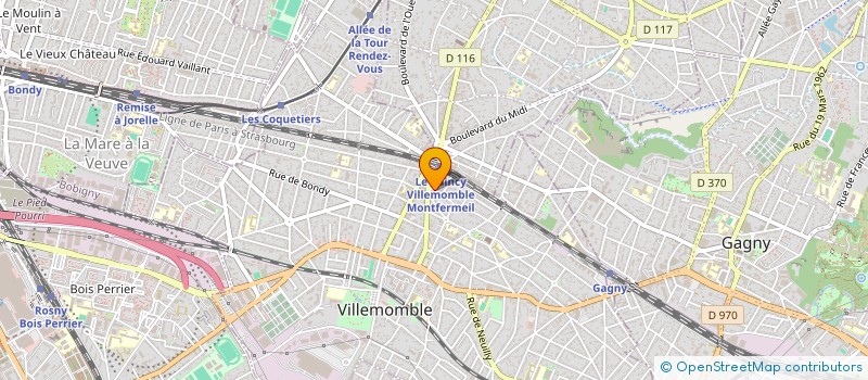 localisation de l'entreprise SCI PARAMEDICALE GALLIENI à VILLEMOMBLE