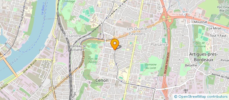 localisation de l'entreprise SCI PARC DE L'ESPERANCE  CENON