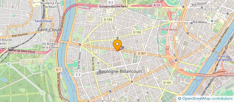 localisation de l'entreprise SCI PARC DE LA REINE à BOULOGNE-BILLANCOURT
