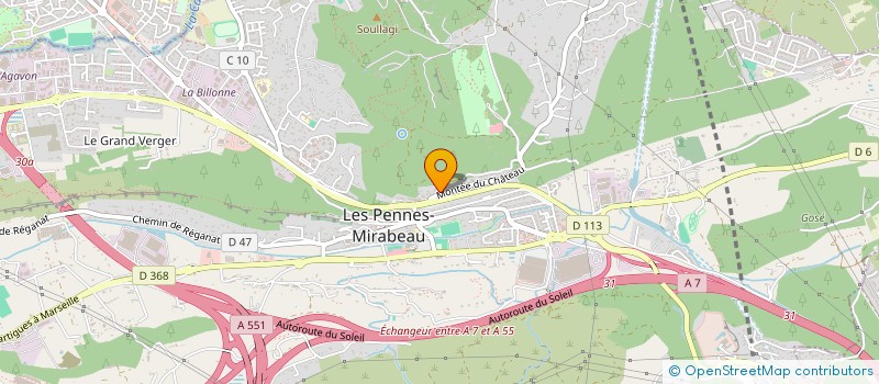 localisation de l'entreprise SCI PARC SAINT LOUIS à LES PENNES-MIRABEAU