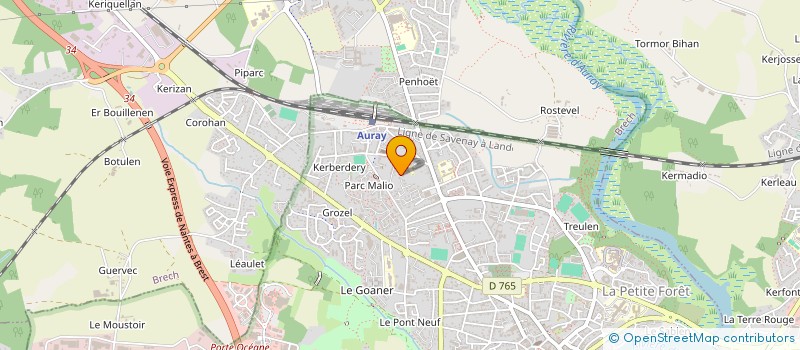 localisation de l'entreprise SCI PARCOMALIO à AURAY
