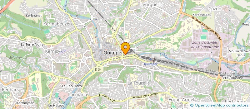 localisation de l'entreprise SCI PARDESI  QUIMPER