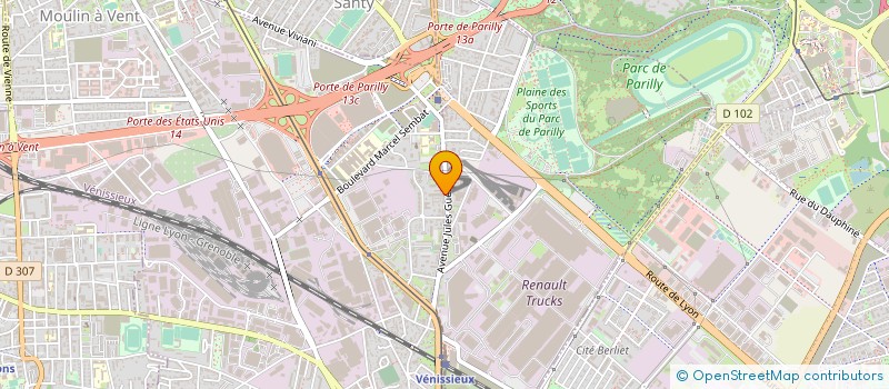 localisation de l'entreprise SCI PARILLY  VENISSIEUX