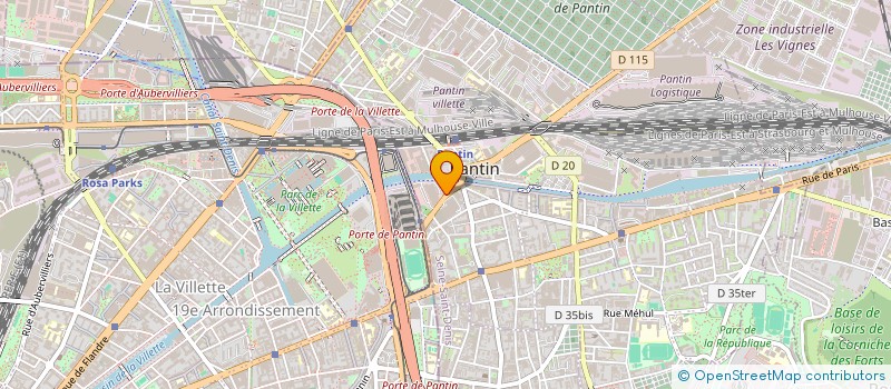 localisation de l'entreprise SCI PARILUX à PANTIN