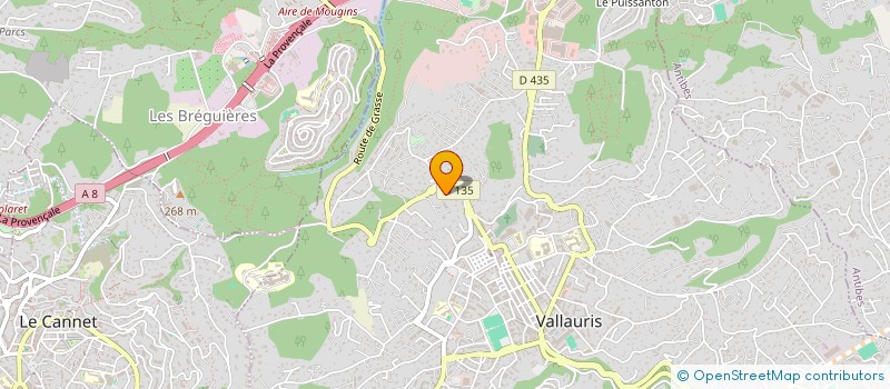 localisation de l'entreprise SCI PARIM à VALLAURIS