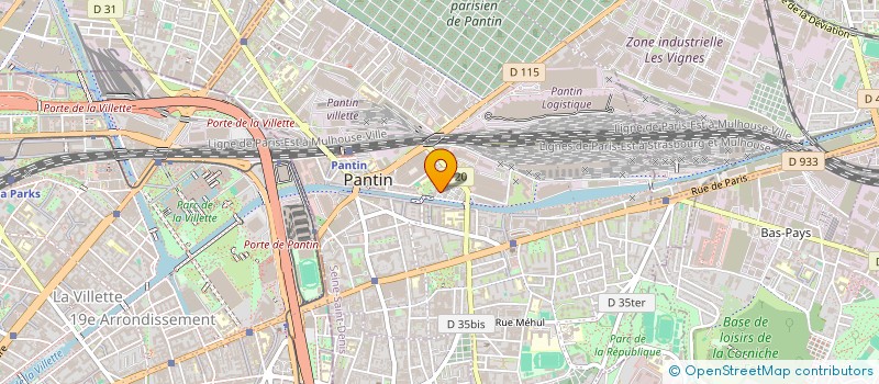 localisation de l'entreprise SCI PARIMMO  PANTIN