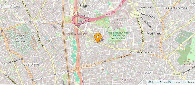 localisation de l'entreprise SCI PARIS 18 à BAGNOLET