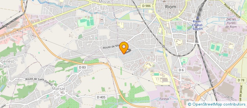 localisation de l'entreprise SCI PARIS 25  RIOM