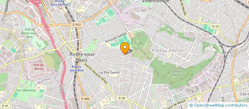 localisation de l'entreprise SCI PARIS 85 87 à ROSNY-SOUS-BOIS