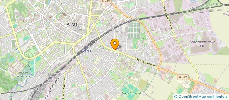 localisation de l'entreprise SCI PARIS à ARRAS