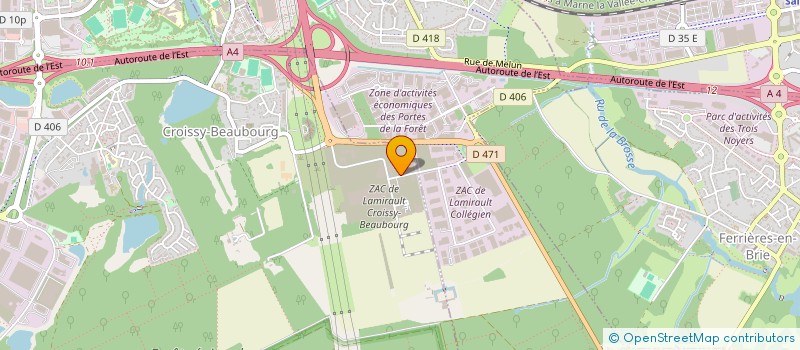 localisation de l'entreprise SCI PARIS-BREST  CROISSY-BEAUBOURG